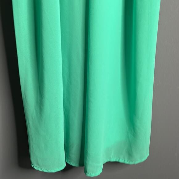 Fortuity Green Halter Sheath Dress Size Small - Picture 3 of 9